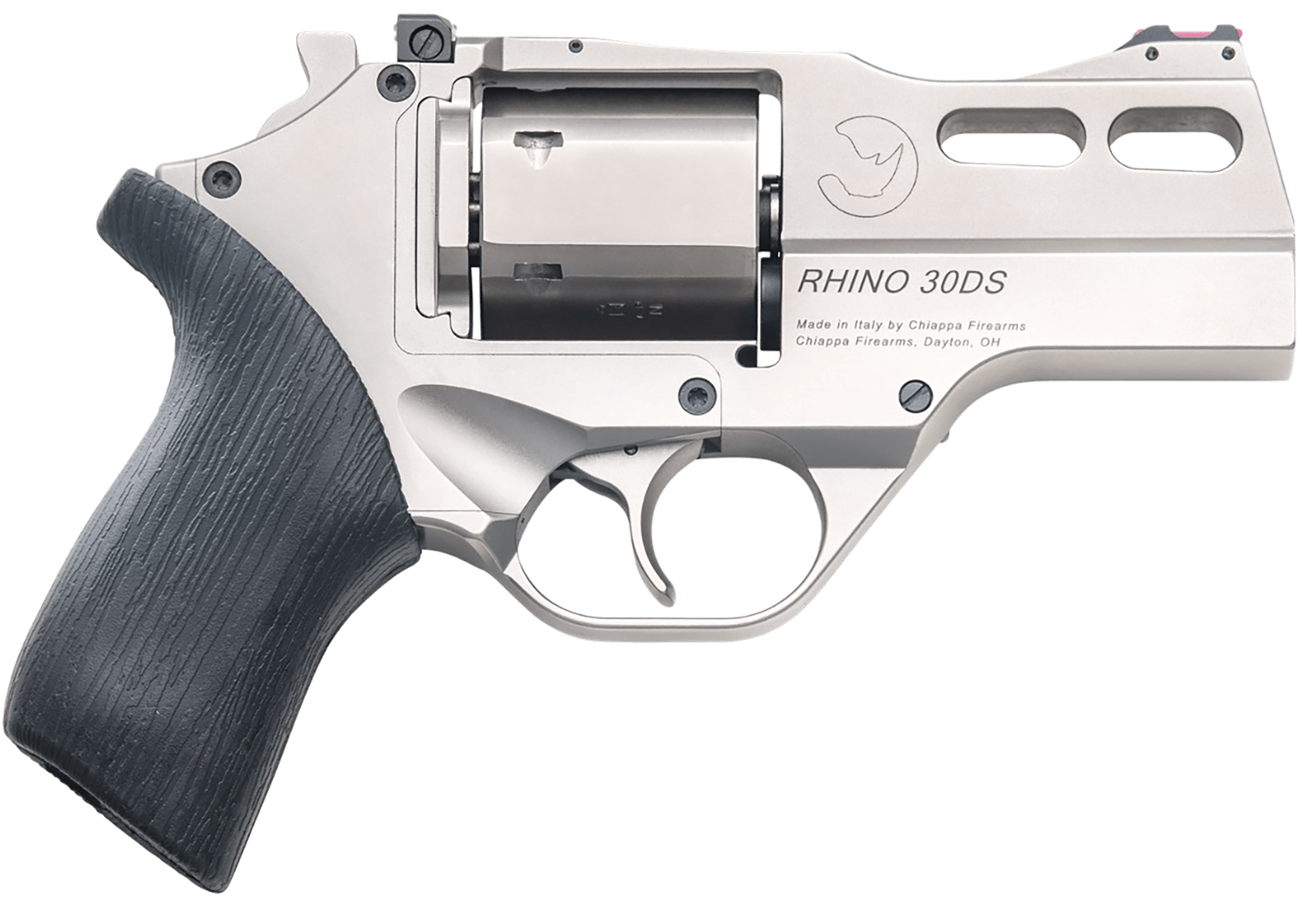 Chiappa Firearms CF340341 Rhino 30DS *CA Compliant Small 10mm Auto 6 Shot 3" Black Anodized Picatinny Rail/Vent Rib Barrel, Black Cylinder Black Anodized Aluminum Frame w/Picatinny Rail, Walnut Grip
