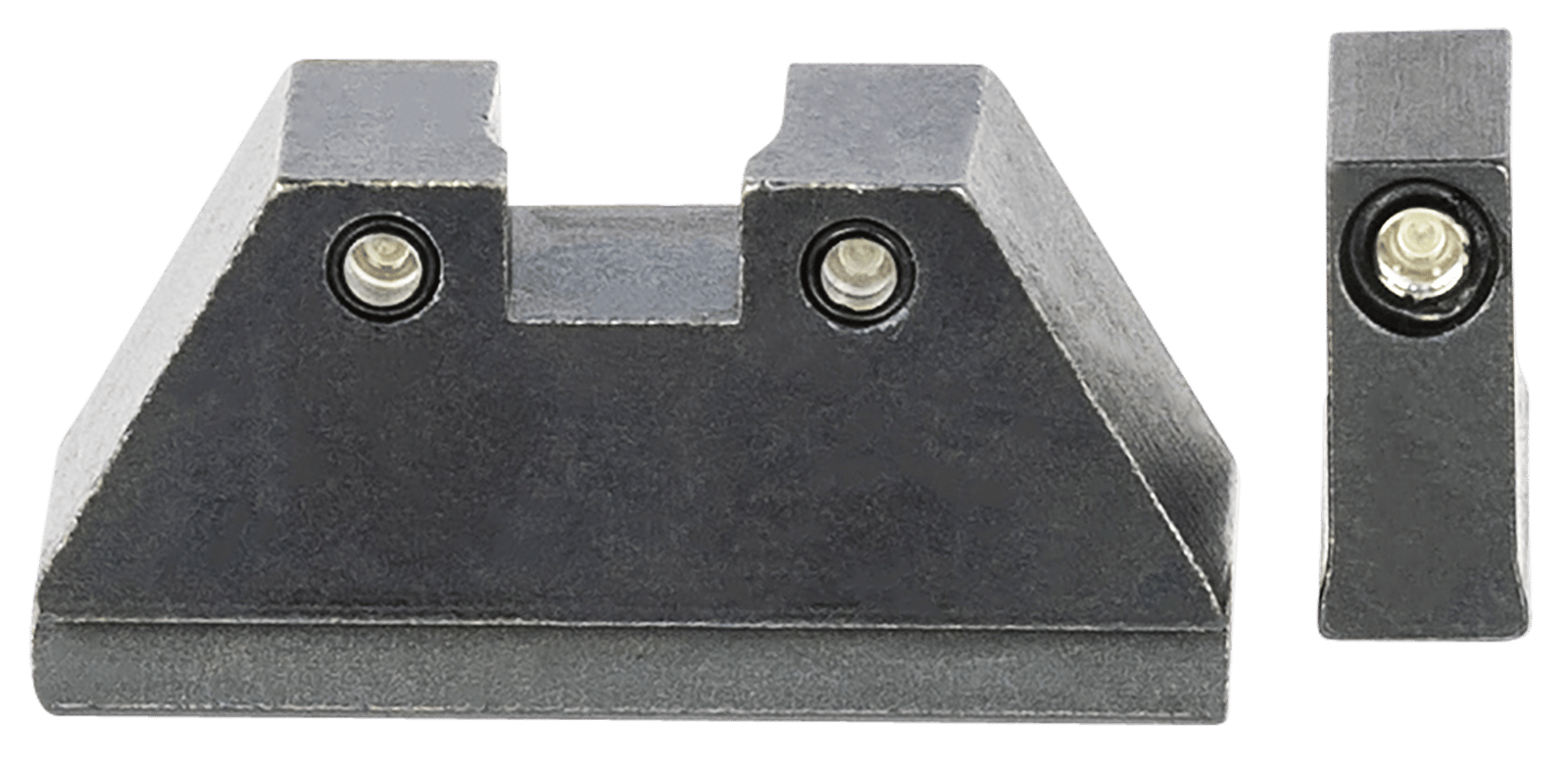 AmeriGlo GL813 Optic Compatible Sight Set for Glock  XL Tall Green Tritium Black Outline Front Sight-Green Tritium Black Outline Rear Sight