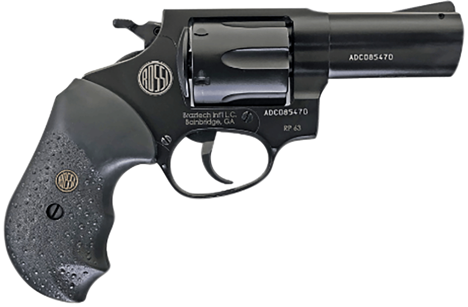 Rossi 2-RP631 RP63  Small Frame 357 Mag 6 3" Matte Matte Black Barrel, Matte Steel Frame, Black Textured Rubber Grip, Hammer Block Safety, Exposed Hammer