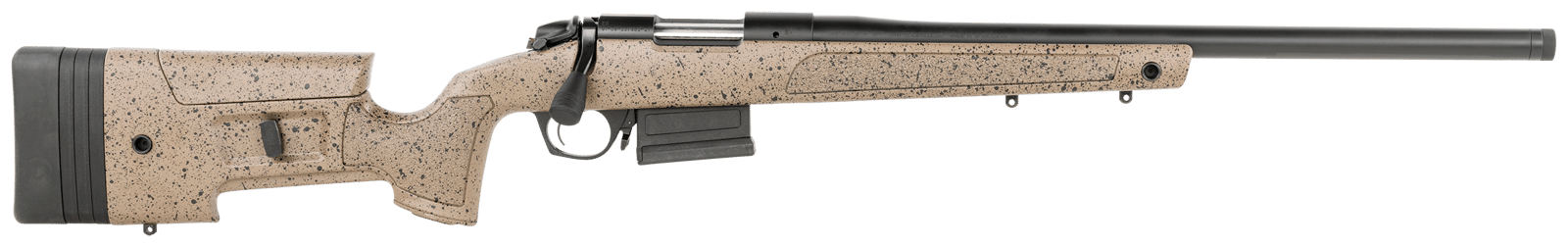 Bergara Rifles B14LM358C B-14 HMR 300 PRC 5+1 26" Graphite Black Cerakote Barrel, Black Speckled Brown Molded w/Mini-Chassis, Adjustable LOP & Cheek Piece Stock