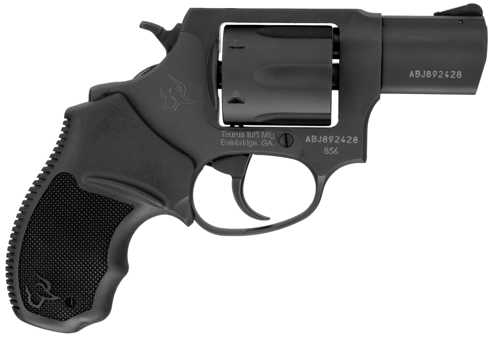 Taurus 2-85621-MA 856 *MA Compliant Small 38 Special +P 6 Shot 2" Matte Black Alloy Steel Barrel, Cylinder & Frame, Black Rubber Grips, Transfer Bar Safety, Exposed Hammer