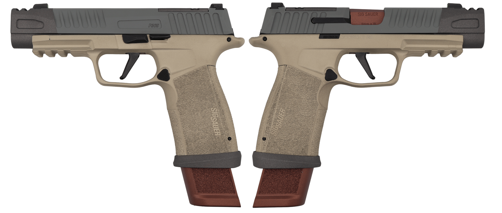 SIG SAUER P365 FUSE COMP 9MM PISTOL 3.7" COMP, SUGA BEAR OPTIC READY  2-21RD 1-17RD MAG