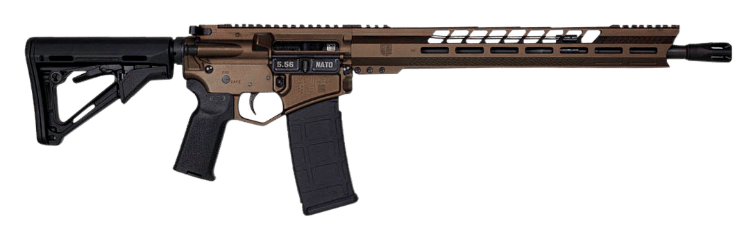 Diamondback DB1731K071 DB15  5.56x45mm NATO 16" 30+1 Midnight Bronze Adjustable Magpul CTR Stock Black Magpul MOE K2 Grip with Black Gold Lower