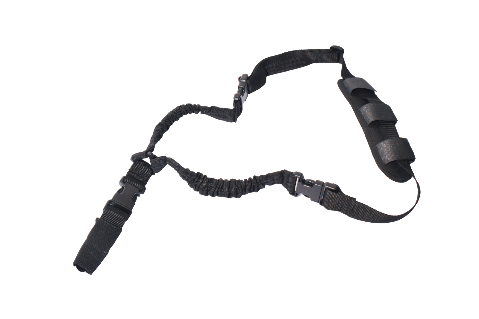 Rukx Gear ATICT1PSB Tactical Single Point Sling Black Nylon Adjustable Bungee