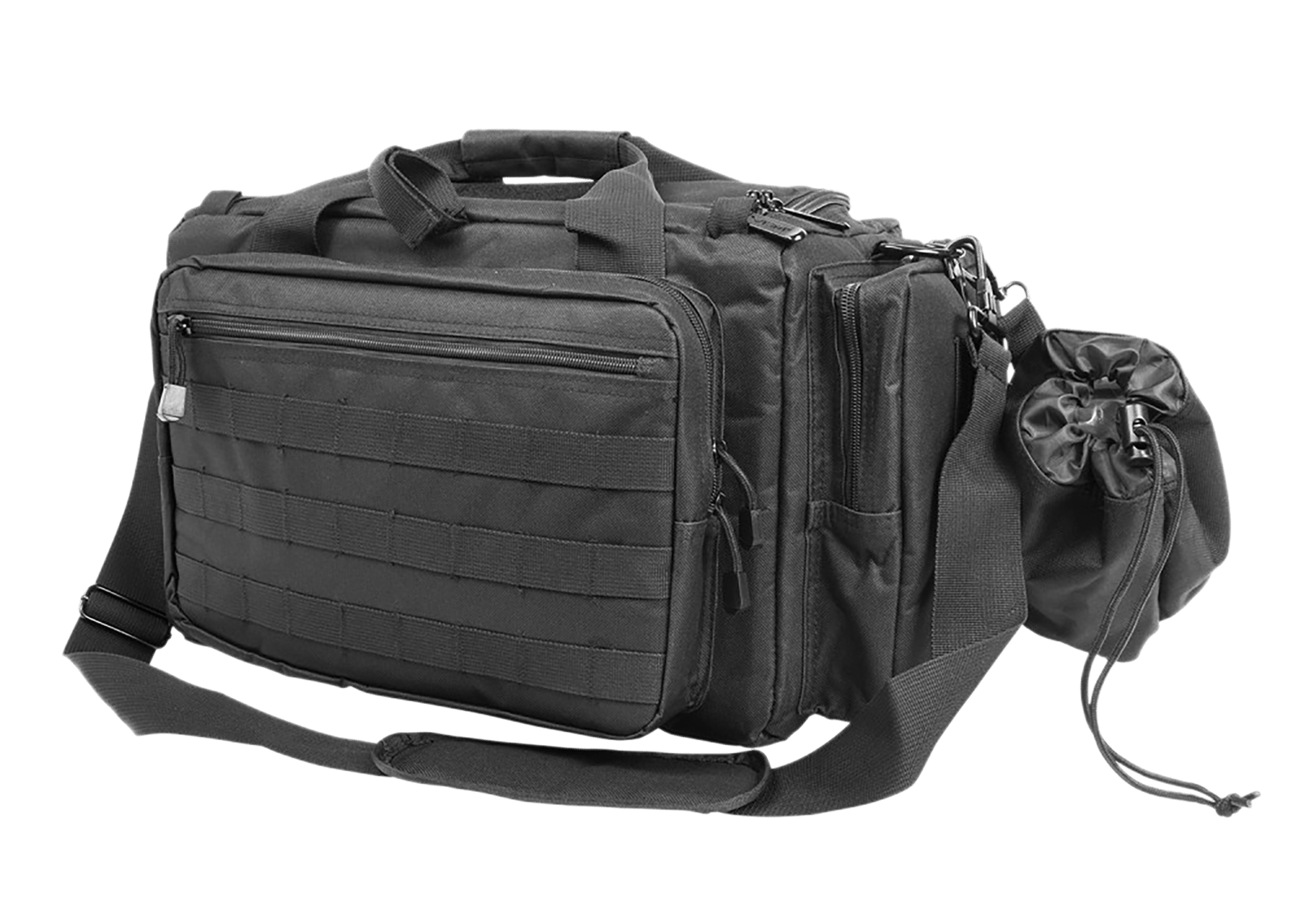 NcStar CVCRB2950B VISM Competition Range Bag with Padded Side Pockets, Lockable Zippers, Mag Pockets, Large D-Rings, Wide Padded Shoulder Strap & Black Finish