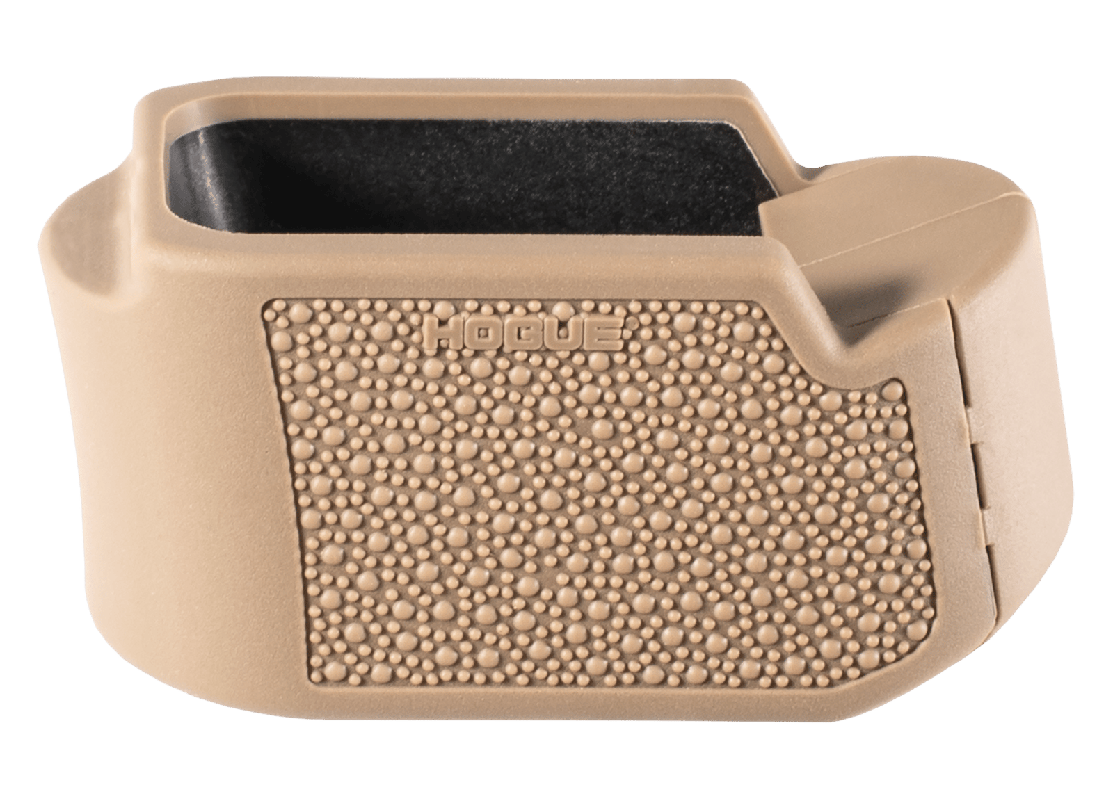 Hogue 18613  Extension Base Pad Fits Glock 19 Compatible w/ 10/15rd Magazines FDE Overmolded Rubber
