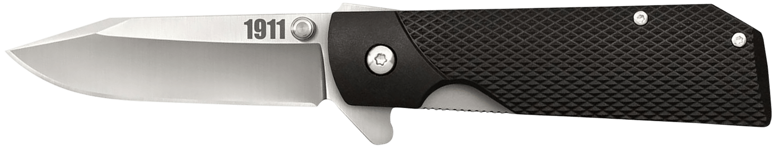 Cold Steel CS20NPJAAZ 1911  3" Folding Clip Point Plain 4034 SS Blade Black Textured Griv-Ex Handle Includes Pocket Clip