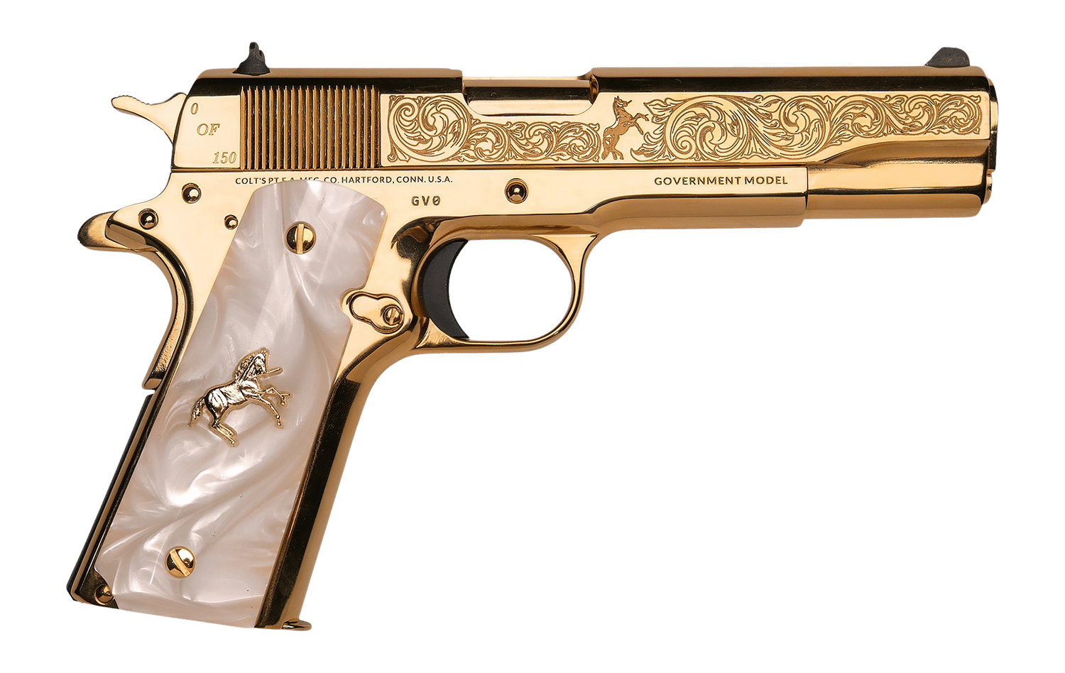 CNC CNCMIDAS       COLT 1911 38 24KT GLD PEARL GRP