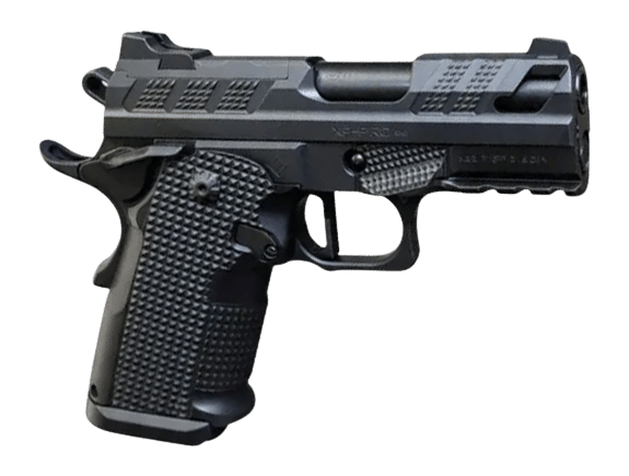 Fusion Firearms XP-3C-9-C-TR XP 3C Compact Frame 9mm Luger 15+1 3" Black Tennifer Barrel, Chrome Steel Serrated Slide & Frame w/Beavertail & Picatinny Rail, Black Aluminum Grip, Ambi Thumb Ledge
