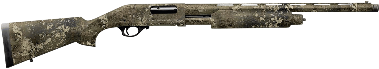Charles Daly 930397 301  Full Size 20 Gauge Pump 3" 5+1 22" Overall TrueTimber Strata Vent Rib Barrel, Aluminum Grooved Receiver, Fixed Synthetic Stock, Beretta/Benelli Mobil Choke System