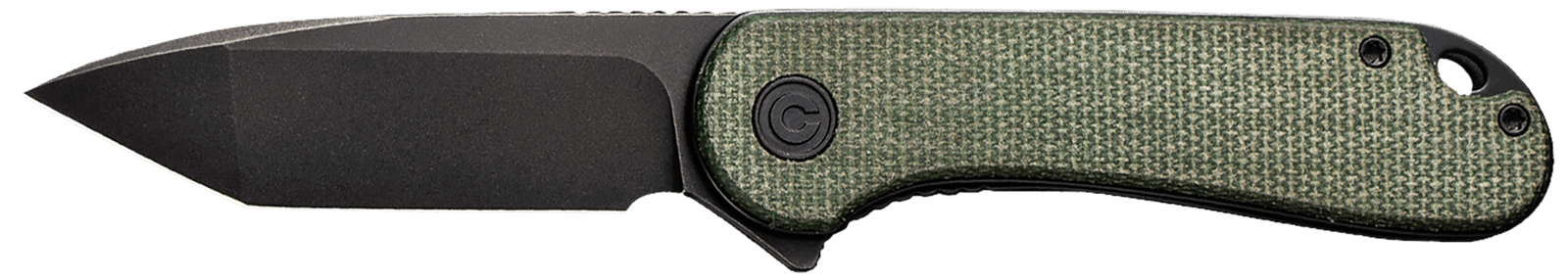 Civivi Knives C907T-E Elementum  2.96" Folding Tanto Plain Black Stonewashed D2 Steel Blade, 4.03" Green Textured Micarta Handle
