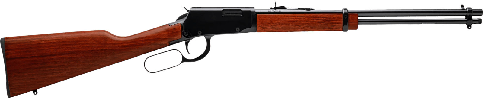 Rossi RL22181WD Rio Bravo  Lever Action 22 LR Caliber with 15+1 Capacity, 18" Round Barrel, Polished Black Metal Finish & German Beechwood Stock Right Hand (Full Size)