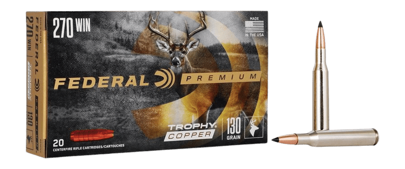 Federal P270TC1 Premium  270Win 130gr Trophy Copper 20 Per Box/10 Case