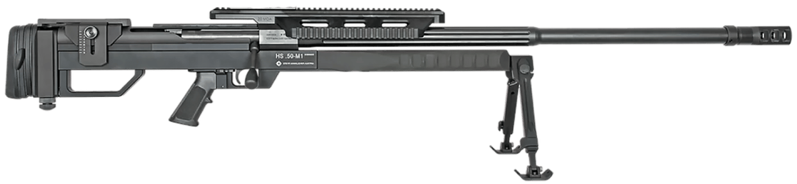Steyr Arms 610551 HS 50 M1 50 BMG 5+1 35" Black Steel Barrel, Black Mannox Picatinny Rail Steel Receiver, Black Synthetic Adj Chassis Stock, Black Polymer Grip