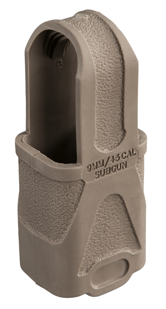 Magpul MAG003-FDE Original Magpul  Made of Rubber w/ Flat Dark Earth Finish for 9mm Subgun Mags/ 3 Per Pack