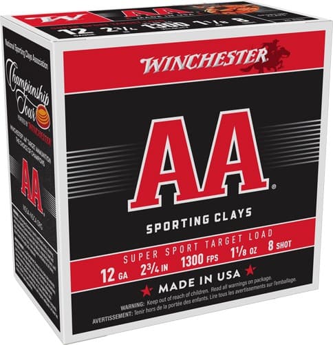 WINCHESTER AA 12GA 2.75" 1-1/8OZ #8 1300FPS 250RD CASE