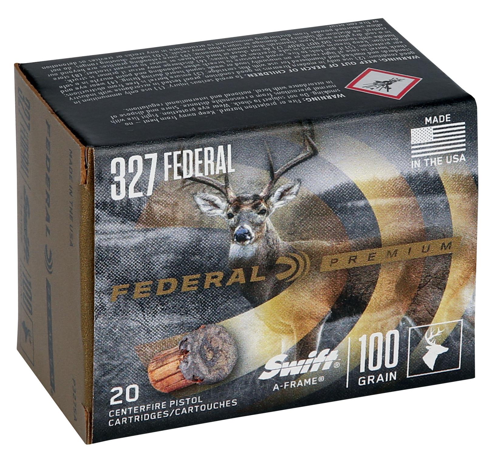 Federal P327SA Premium  327FederalMag 100gr Swift A Frame 20 Per Box/10 Case