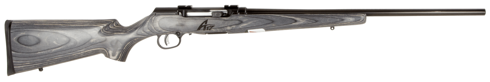 Savage Arms 47008 A17 Sporter Full Size 17 HMR 10+1 22" Satin Black Sporter Barrel, Satin Black Drilled & Tapped Carbon Steel Receiver, Gray Fixed Laminate Stock, Right Hand