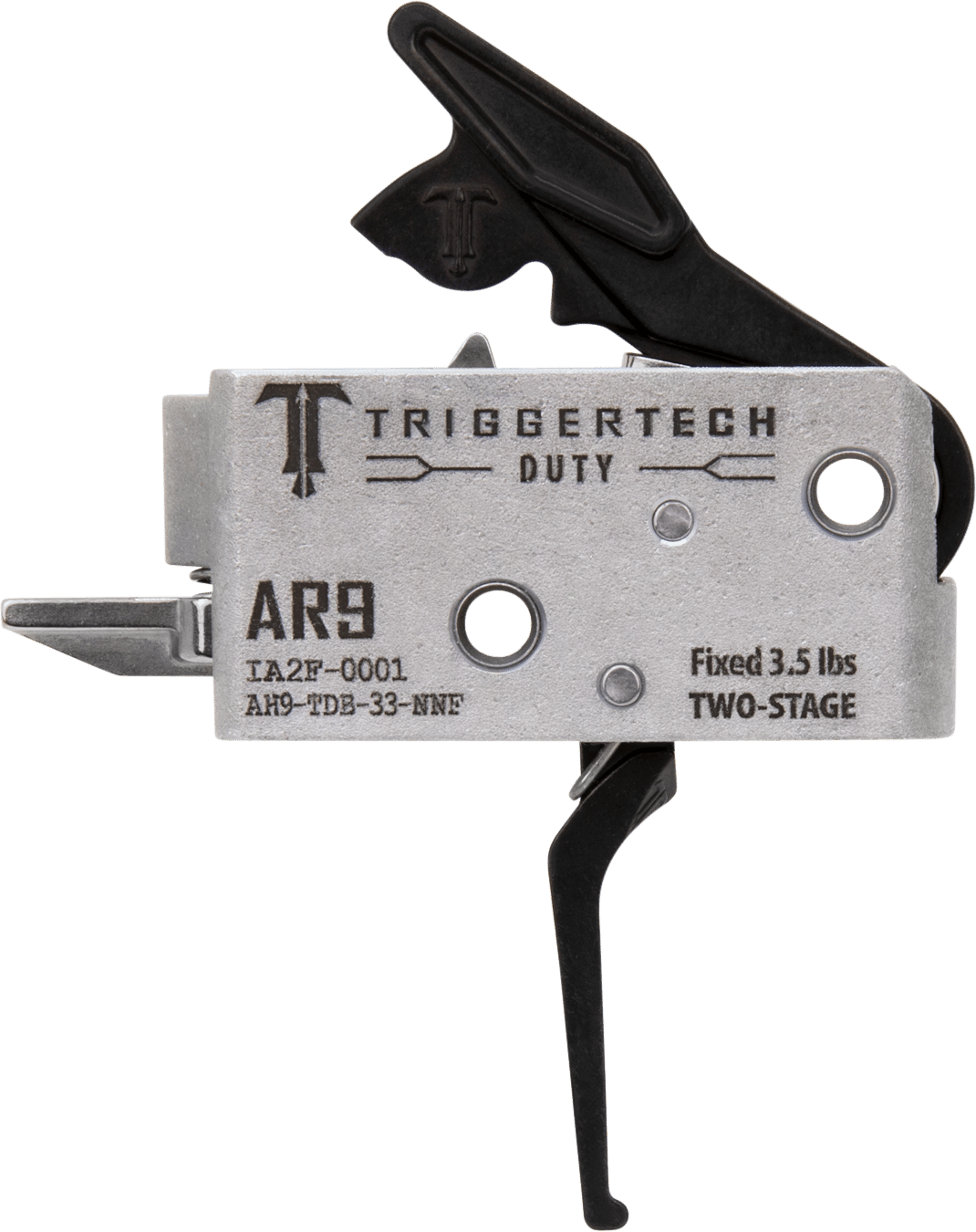 TriggerTech AH9TDB33NNF Duty  Flat Trigger Two-Stage 3.50 lbs Draw Weight Fits AR-9