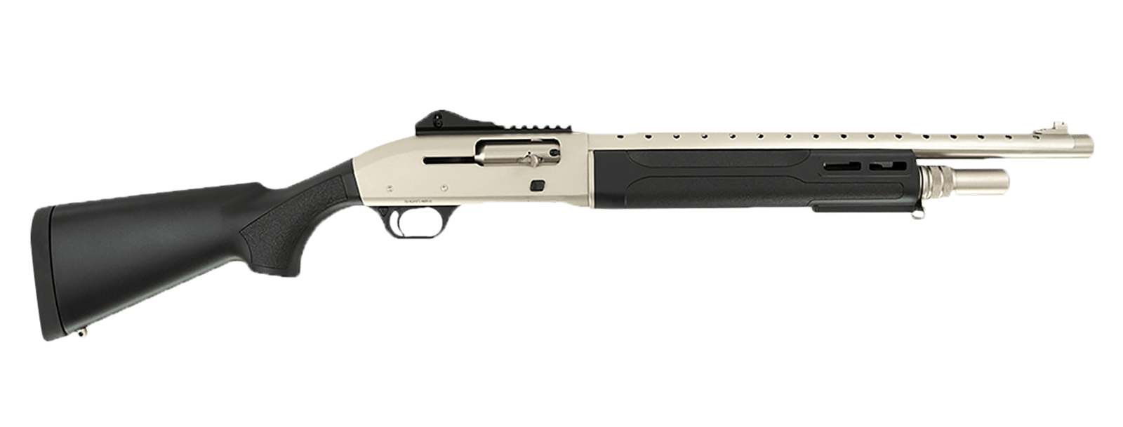 Tokarev USA 21000423 T300M A1 Kit 12 Gauge Semi-Auto 3" 5+1 18.50" Electroless Nickel Ventilated Heat Shield Barrel, Electroless Nickel Receiver w/Picatinny Rail, Fixed Black Polymer Stock