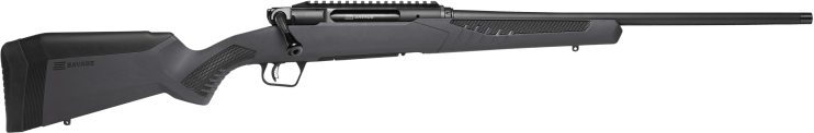 Savage Arms 57910 Impulse Driven Hunter 300 Win Mag 3+1 20" Matte Black Threaded Barrel, Matte Black Carbon Steel Receiver w/Picatinny Rail, Gray AccuStock Synthetic Stock, Ambidextrous