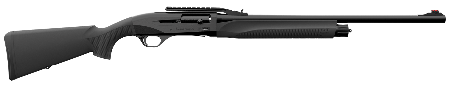 Retay USA GORSLBLK24 Gordion  Slug 12 Gauge 3" 4+1 24" Black Vent Rib Barrel, Stainless Aluminum Receiver, Fixed w/Pistol Grip Black Synthetic Stock