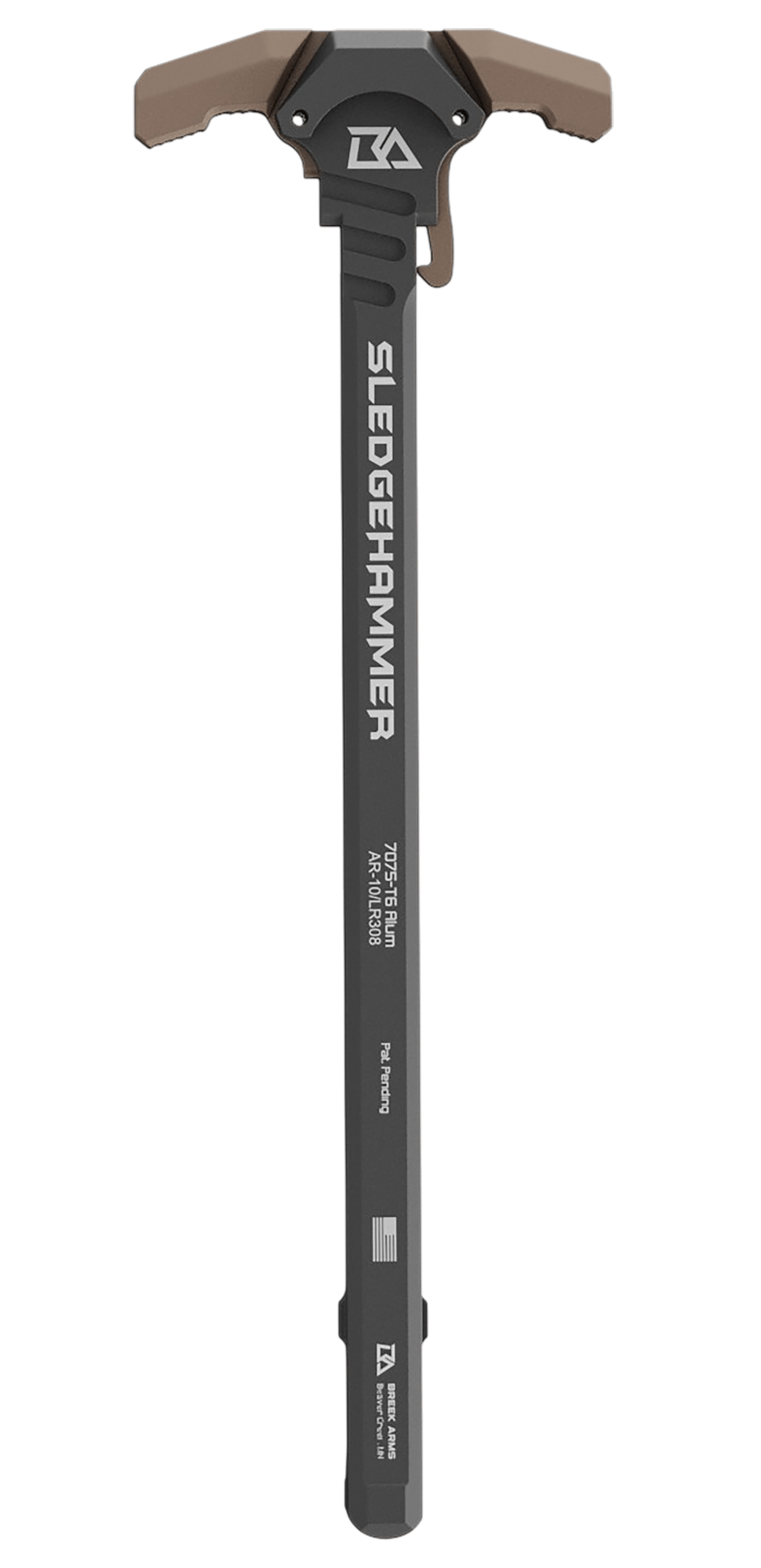 Breek Arms BRK6010FDE Sledgehammer Charging Handle AR-10/LR-308 FDE Aluminum