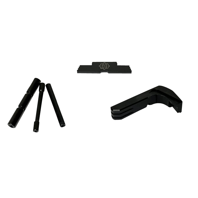 Cross Armory CRG4OKBK 3 Piece Kit  Extended Compatible w/Glock Gen4 Black Steel/Aluminum Pistol