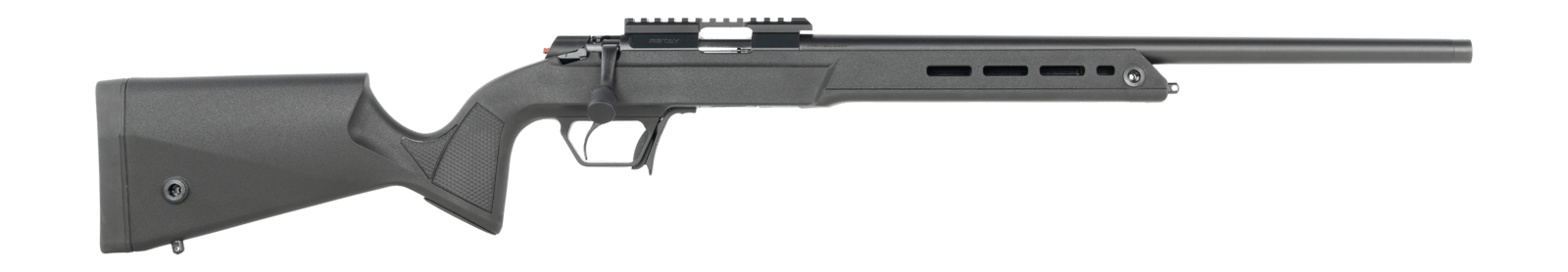 Retay USA ASD22-BLK-20 Asend Sporter 22 LR 10+1 20" Black Heavy Barrel, Black Chrome Receiver w/Picatinny Rail, Black Fixed Synthetic Stock