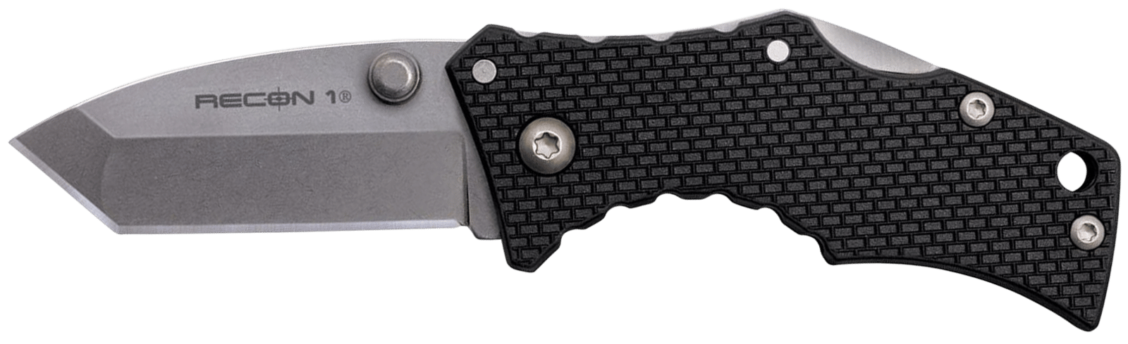 Cold Steel CS27DT Recon 1 Micro 2" Folding Tanto Plain Stonewashed 4034 SS Blade/ Black Griv-Ex Handle Includes Pocket Clip