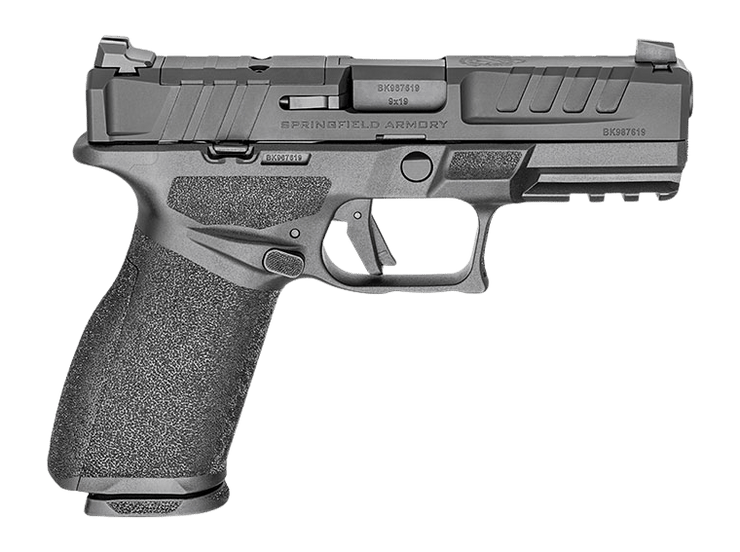 Springfield Armory EC9409BFCCAU Echelon 4.0FC *CA Compliant 9mm Luger 10+1 4" Black Melonite Steel Barrel & Optic Ready/Serrated Slide, Black Polymer Frame w/Picatinny Rail, Ambidextrous