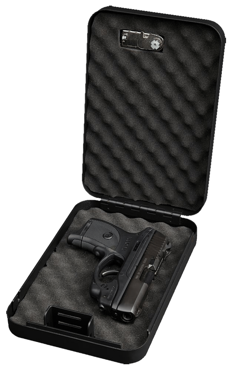 Bulldog BD1126 Personal Vault  Combination/Key Entry Black Powder Coat Steel Holds 1 Handgun 9.50" L x 6.50" W x 2" D