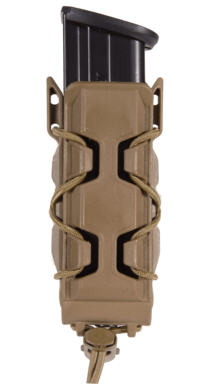 High Speed Gear 16PT01CB TACO V2 Mag Pouch Single, Coyote Brown Polymer, Belt Clip/MOLLE U-Mount, Compatible w/ Pistol Mags