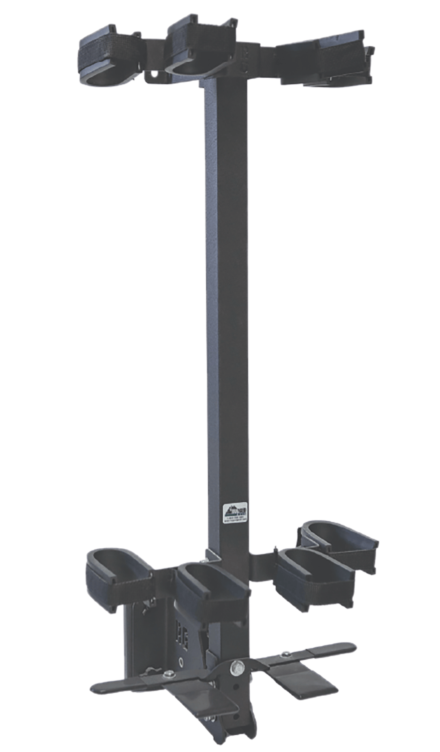 Rugged Gear 11094 Wall Mount Removeable Black Steel Holds 4 Rifle/Shotgun