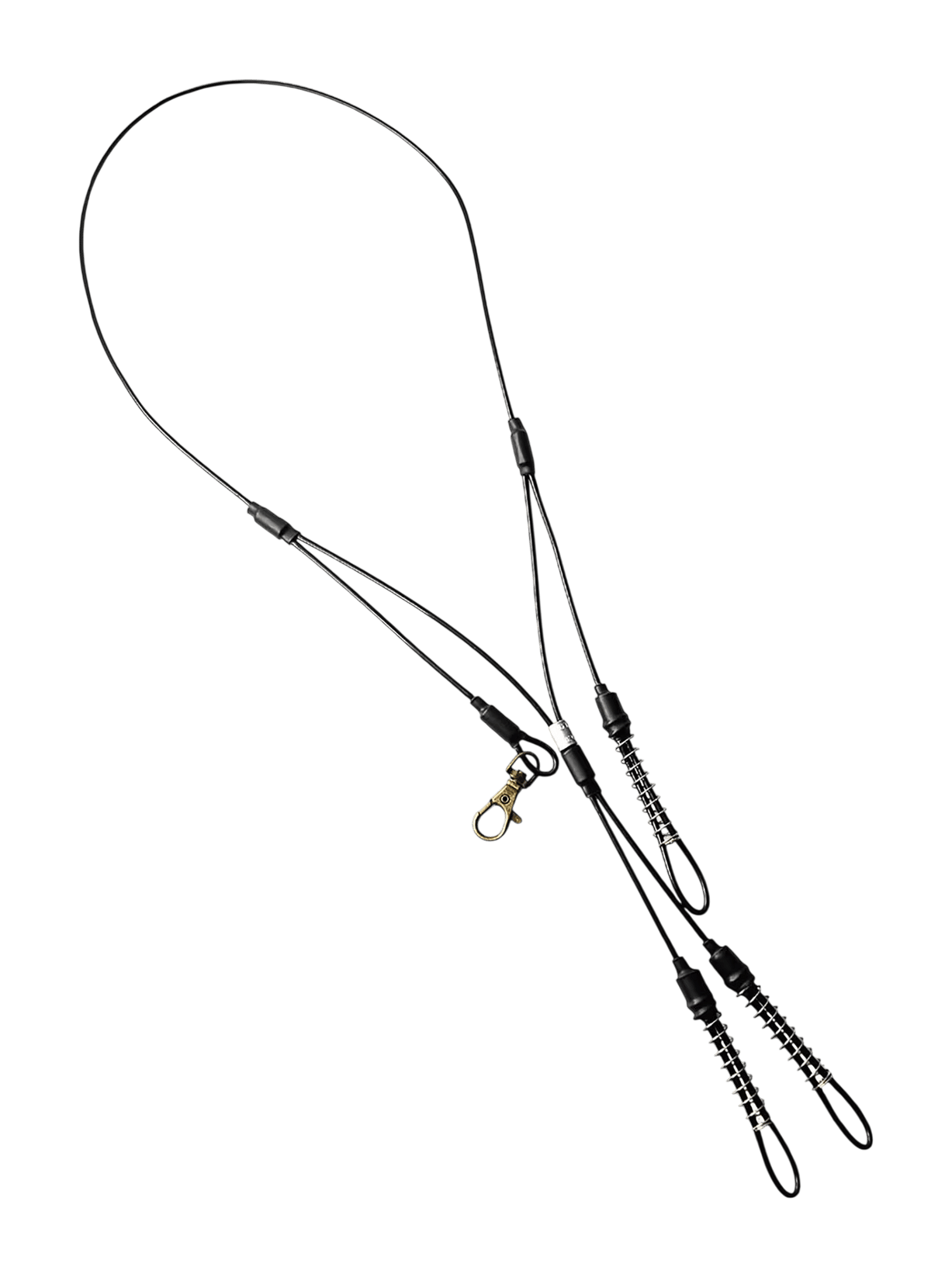 RTGC LG-041-BLK STNLSS STEEL CABLE LANYARD/3D/BLK