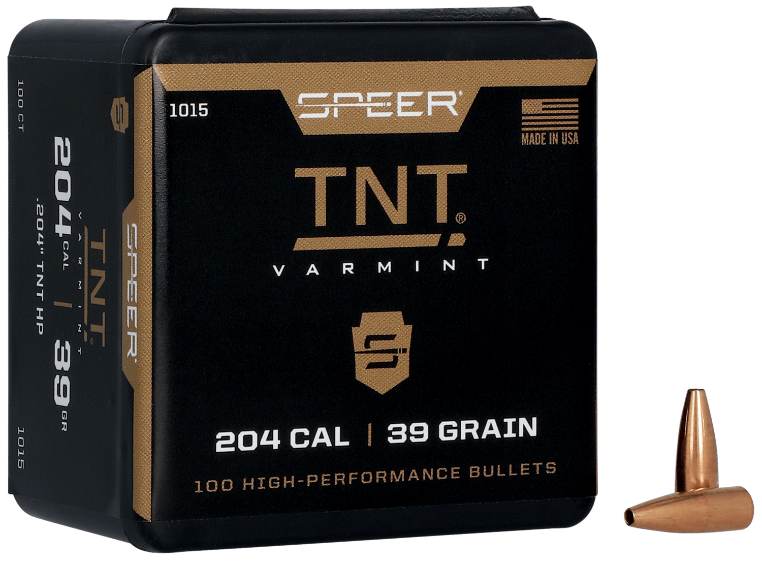 Speer 1015 TNT  204Cal 39gr TNT Hollow Point 100 Per Box/5 Case