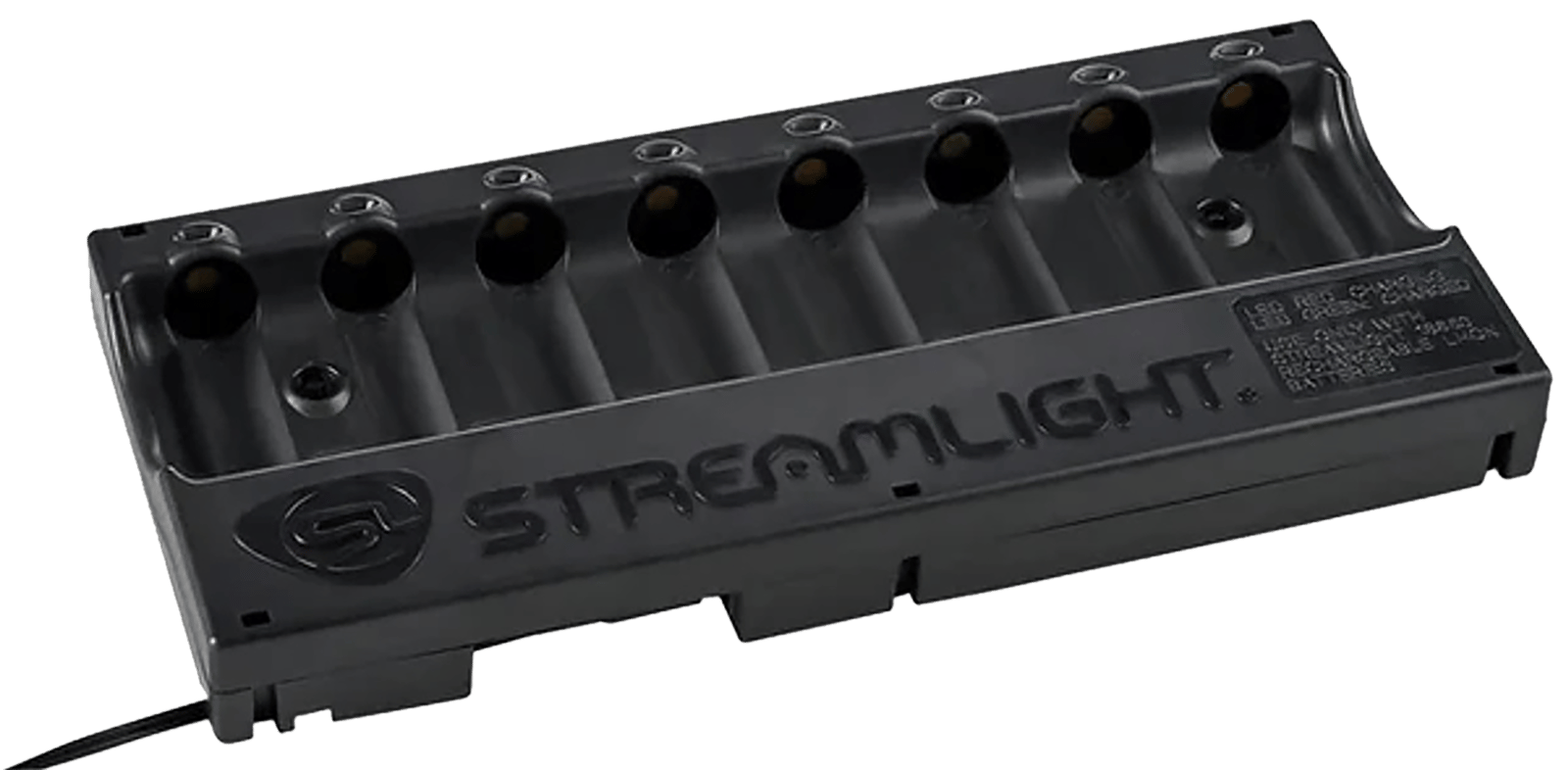 Streamlight 20230 8-Unit Bank Charger  Black SL-59/CR123A Battery 12V DC