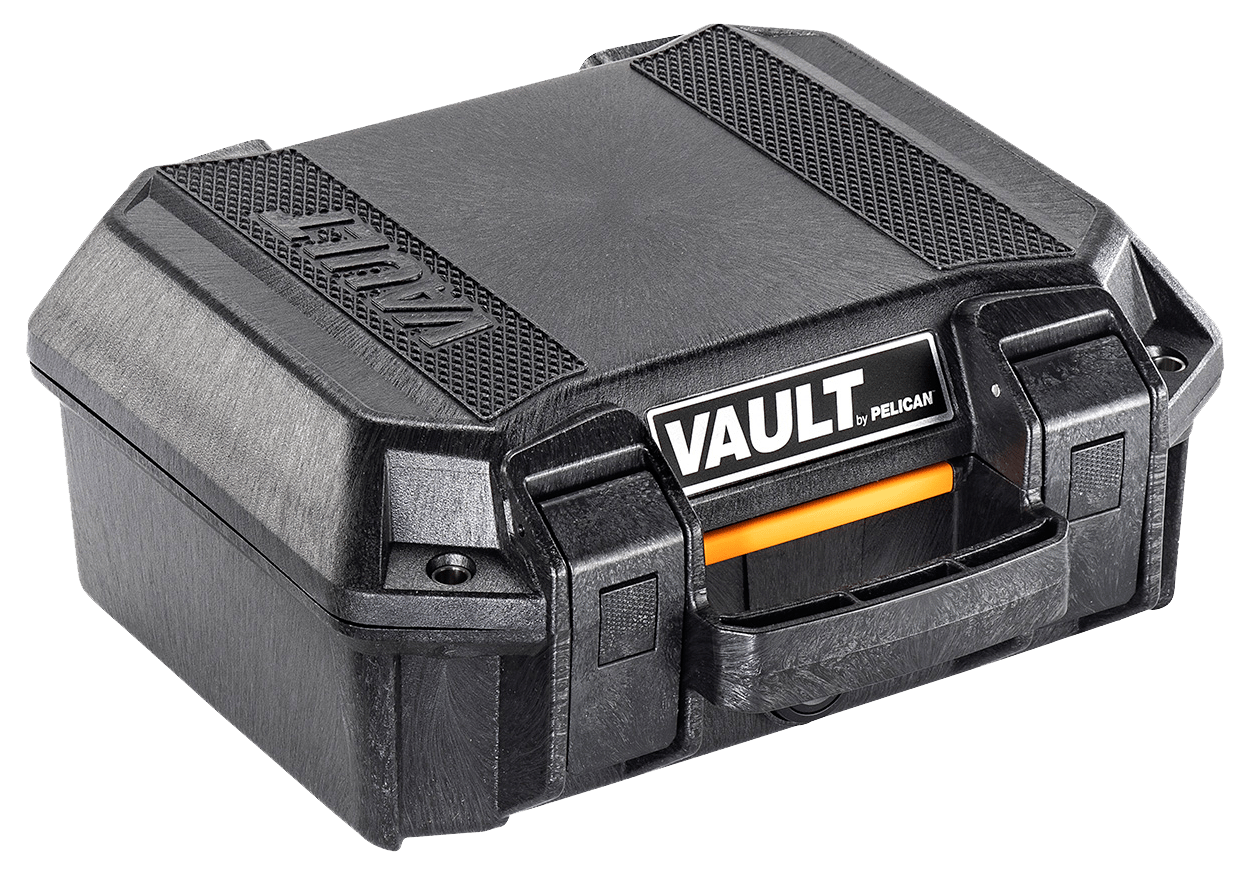 Pelican VCV100 Vault Case Small Black Polymer Holds Handgun