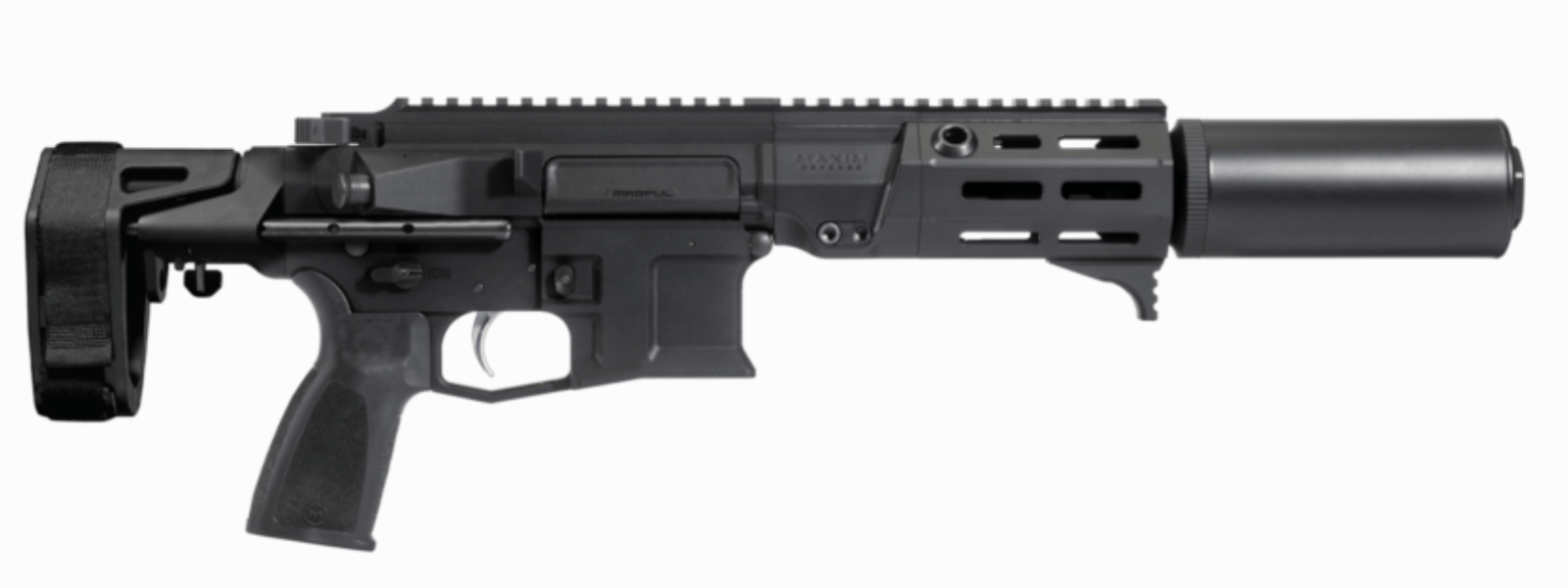 MAXIM DEFENSE PDX-SD 5.56 PISTOL 5.5" BBL, SCW BRACE, URBAN GRY, PDX-SD 5.56 SUPPRESSOR 1-30RD MAG