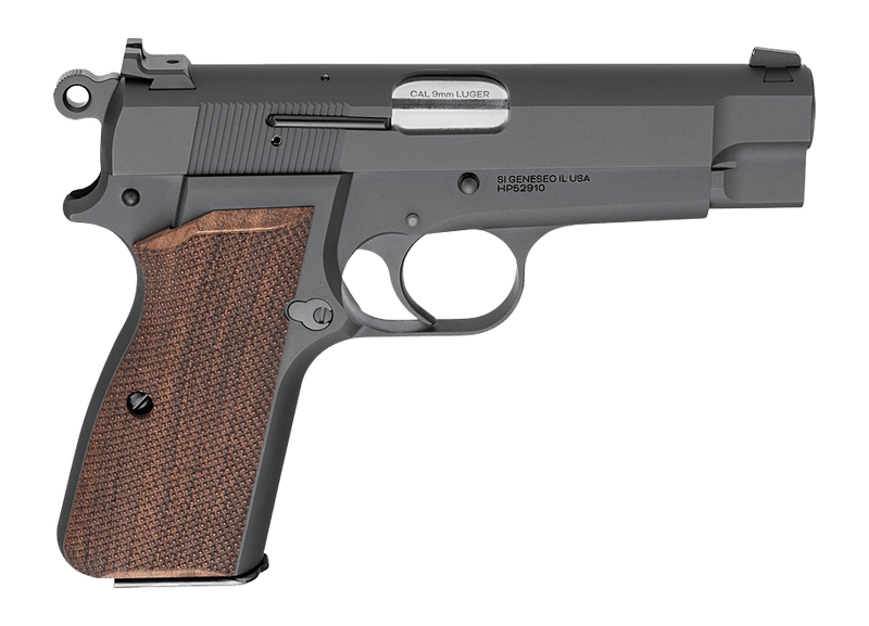 Springfield Armory HP9204 SA-35 Compact 9mm Luger 15+1 4" Stainless Steel Barrel, Black Carbon Steel Serrated Slide & Frame, Checkered Walnut Grip