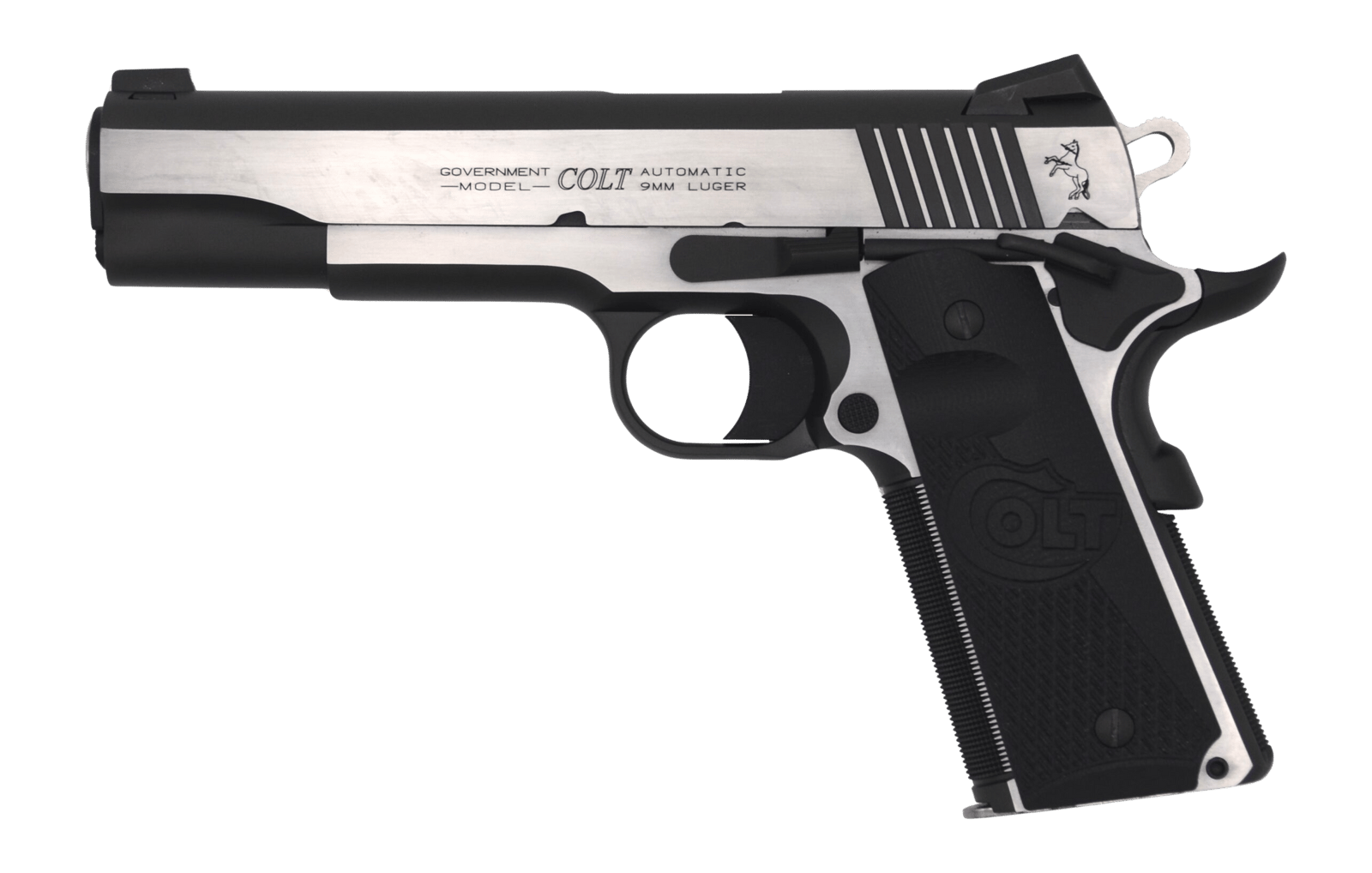 Colt Mfg O1070CEOR Combat Elite Government Full Size 45 ACP 8+1 5" Stainless National Match Barrel Two-Tone Elite Stainless Steel Optic Ready/Serrated Slide & Frame w/Beavertail, Ambidextrous