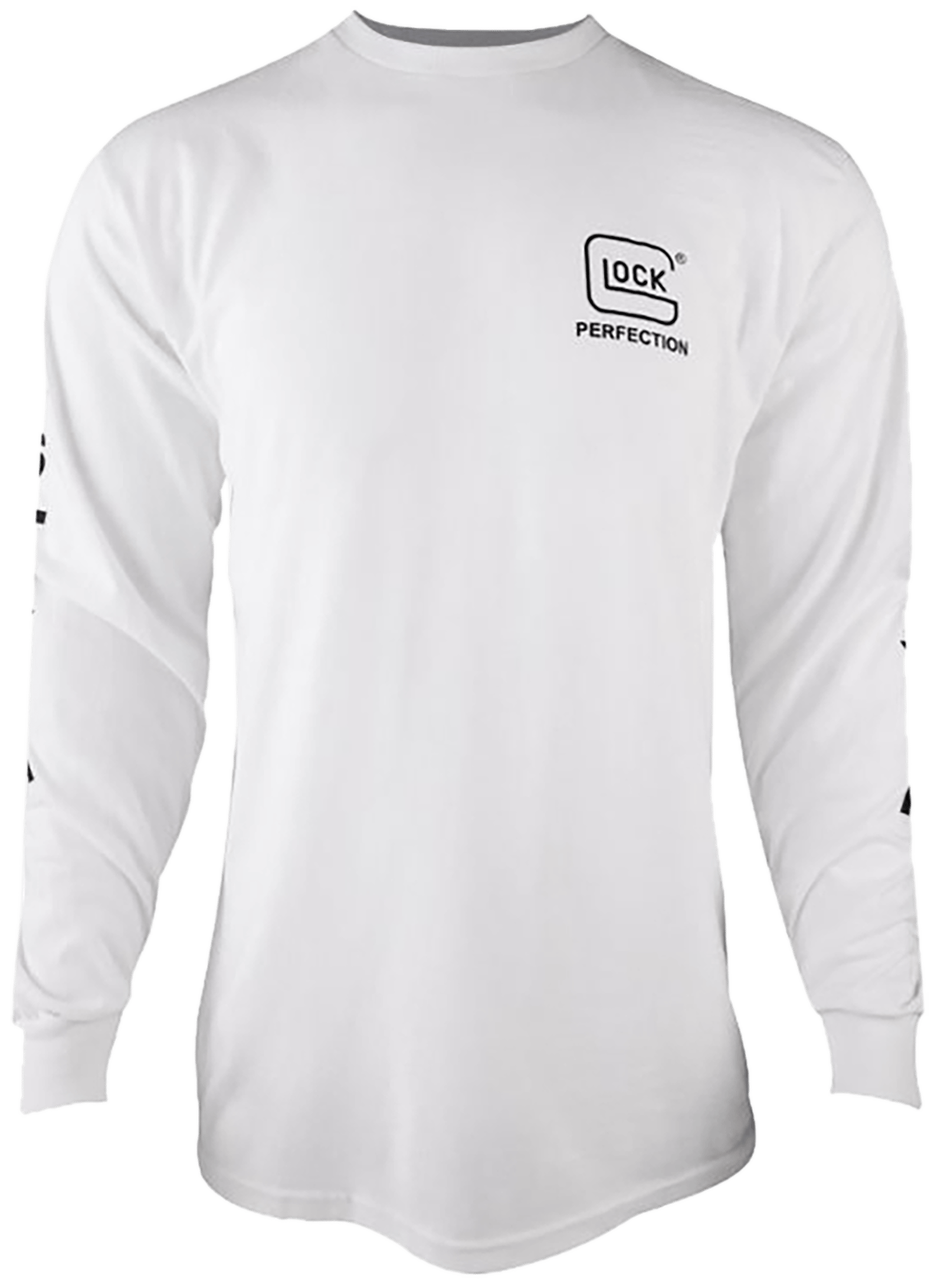 Glock AP96093 Perfection Long Sleeve Tee White Pre-Shrunk Cotton Long Sleeve Medium