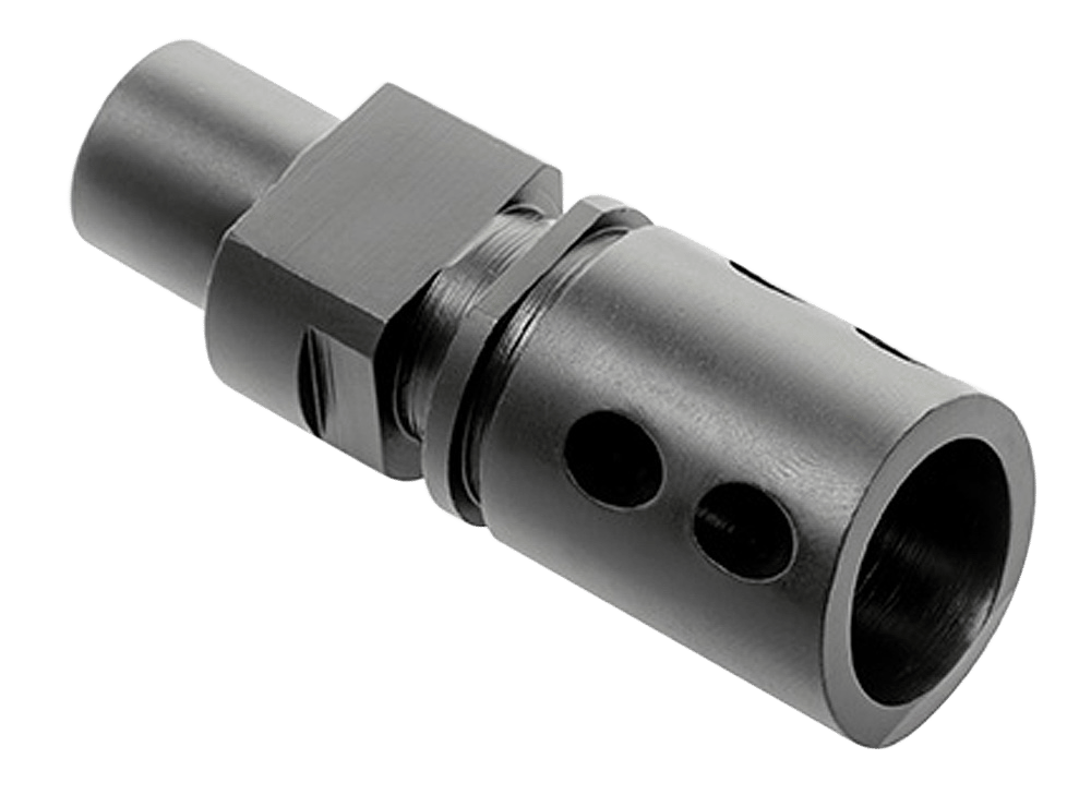 CMMG 57DA5BE Flash Hider  Black Steel with M12x1 LH Threads for 5.7x28mm FN PS90