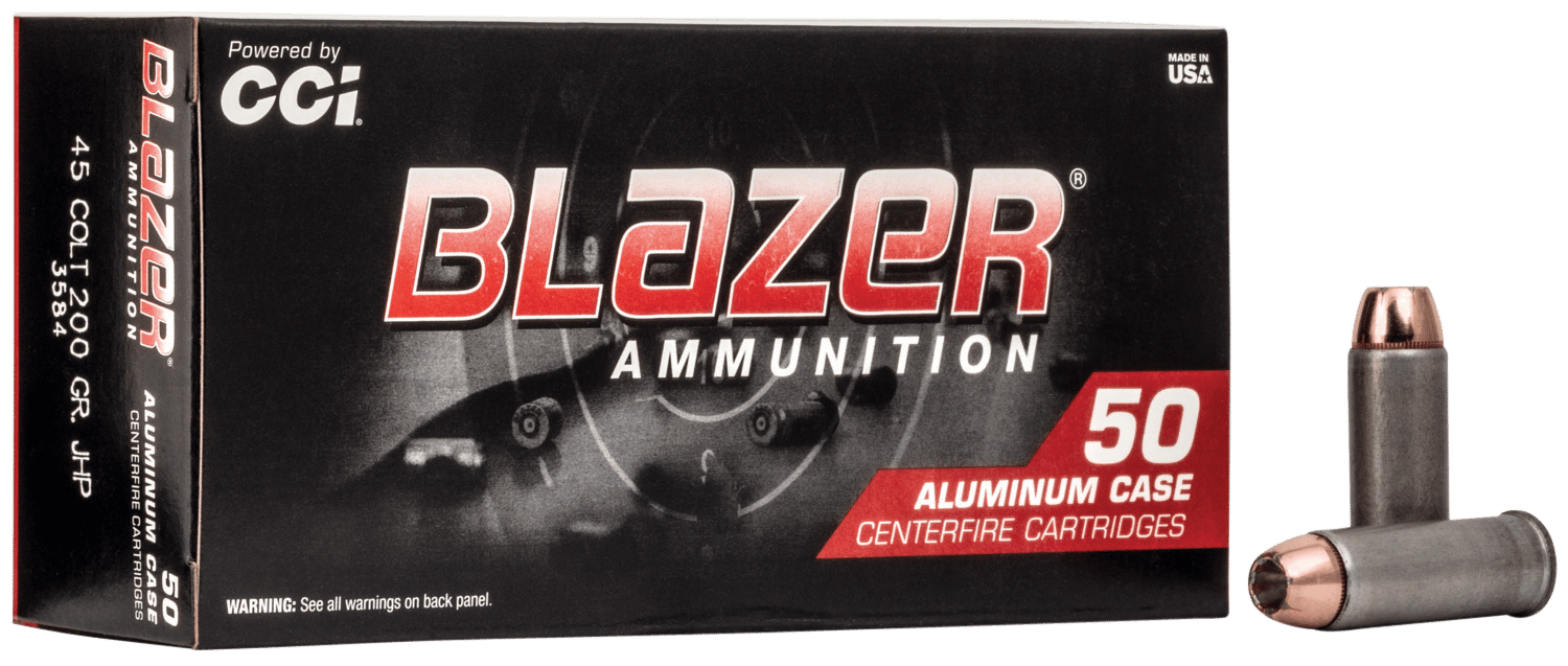 CCI 3584 Blazer Handgun 45Colt 200gr Jacketed Hollow Point 50 Per Box/20 Case