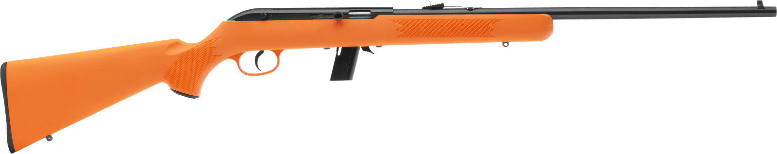 Savage Arms 40220 64 F Full Size 22 LR 10+1 21" Matte Black Carbon Steel Barrel, Matte Black Grooved Carbon Steel Receiver, Orange Fixed Synthetic Stock, Right Hand