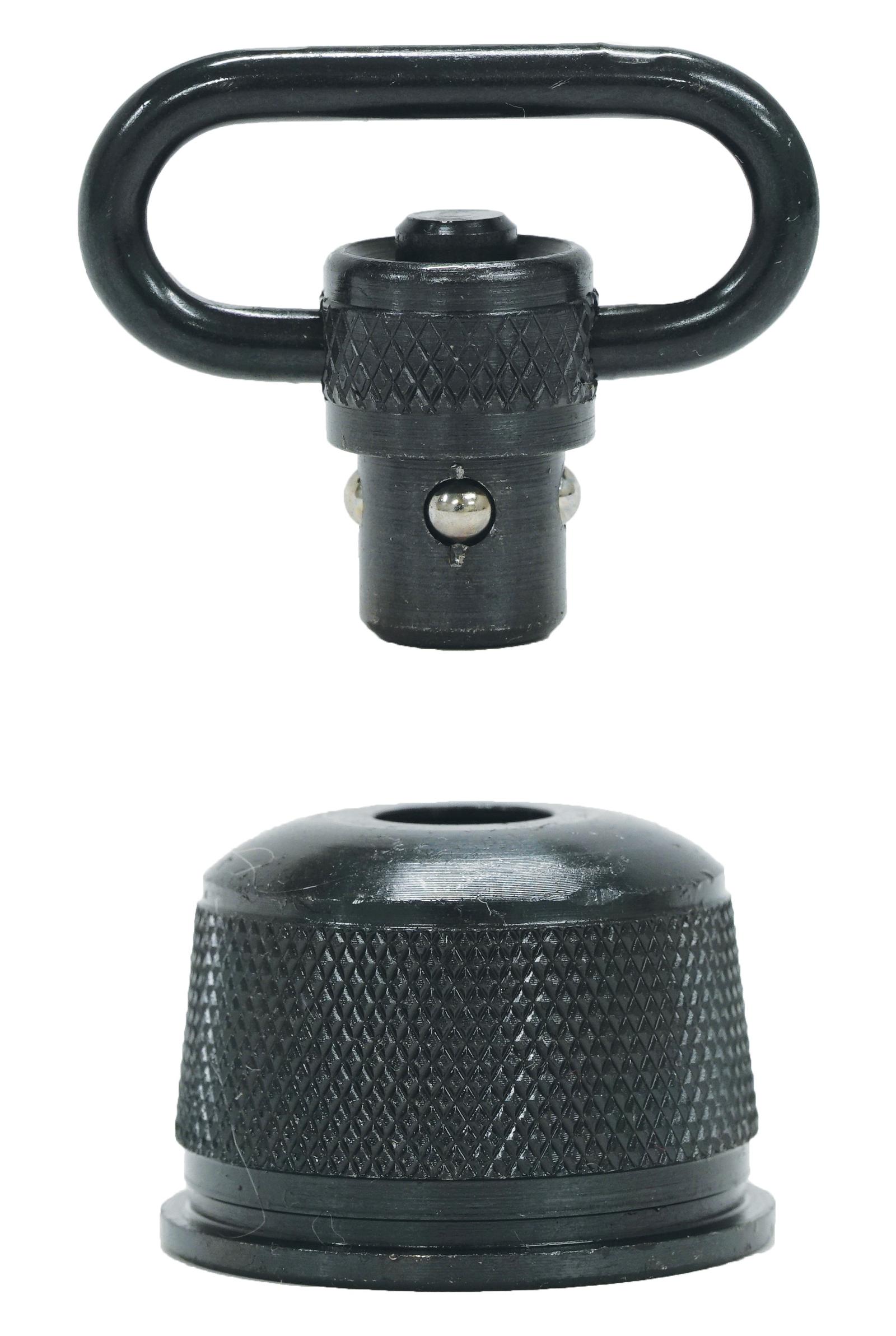 GrovTec US Inc GTSW296 Mag Cap  Shotgun 1" Push Button Black Oxide Remington 870 Express 12 Gauge Steel