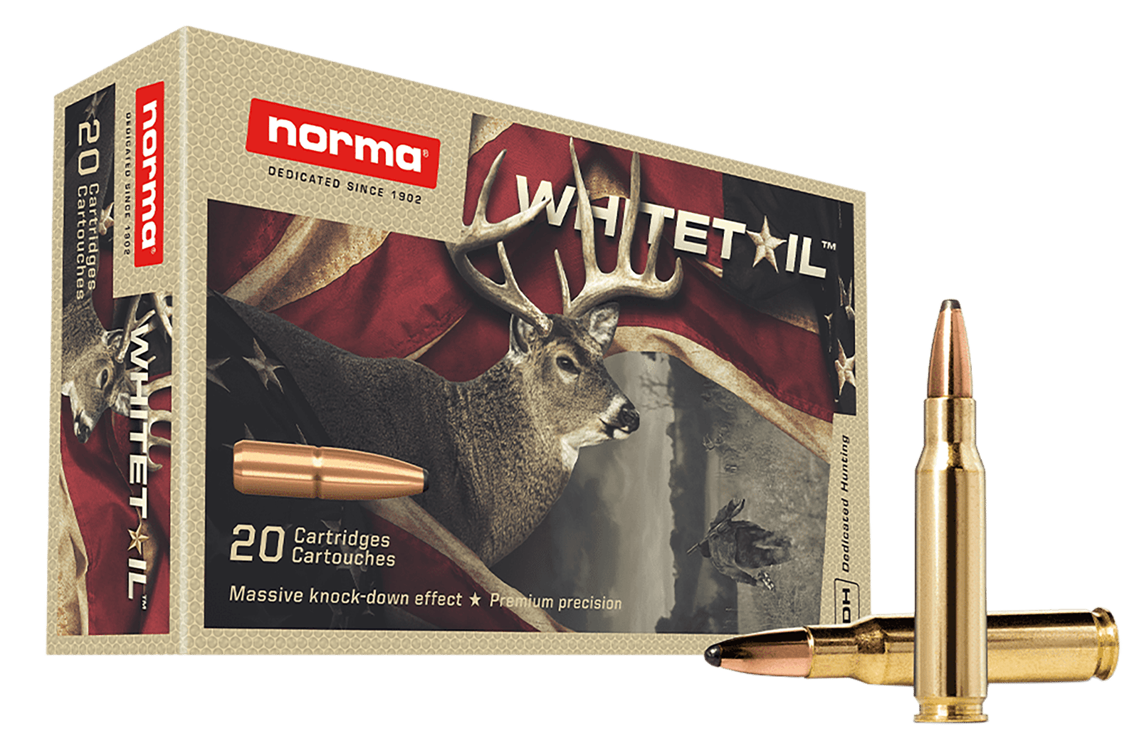 Norma Ammunition 20177672  Whitetail 30-30Win 150gr Soft Point 20 Per Box/10 Case