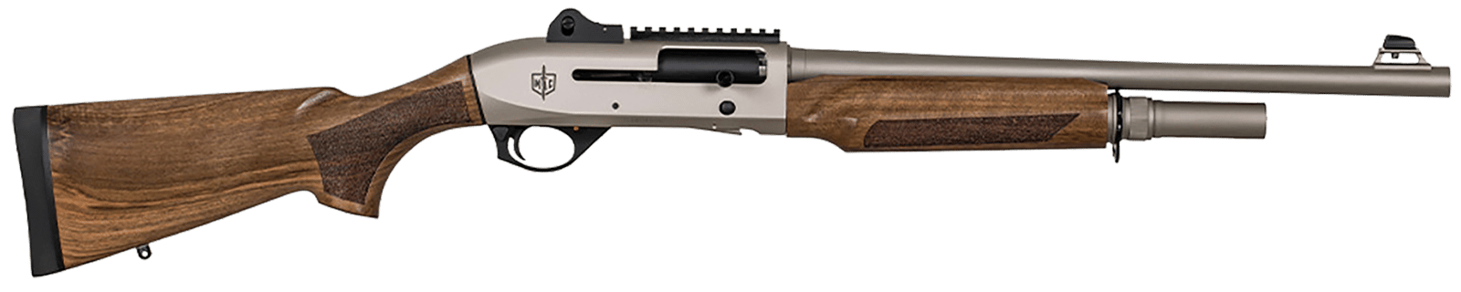 MAC 21000159 2 Tactical Marine 12 Gauge 3" 5+1 18.50", Electroless Nickel Barrel/Rec, Walnut Furniture, Ghost Ring Sight, Optics Mount, 3 Chokes