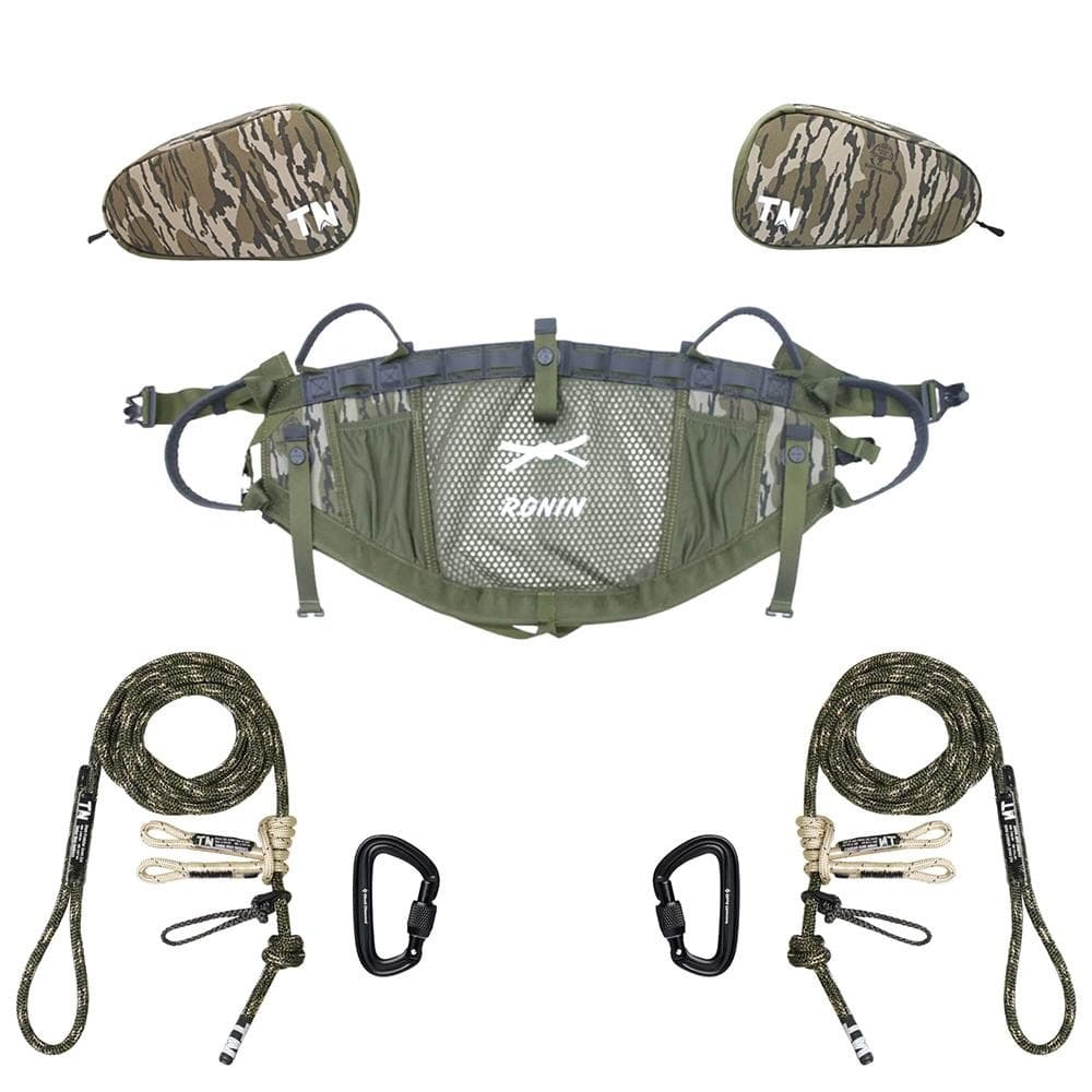 Timber Ninja Outdoors Ronin Saddle Starter Kit Regular Up To 36" Mossy Oak Bottomland