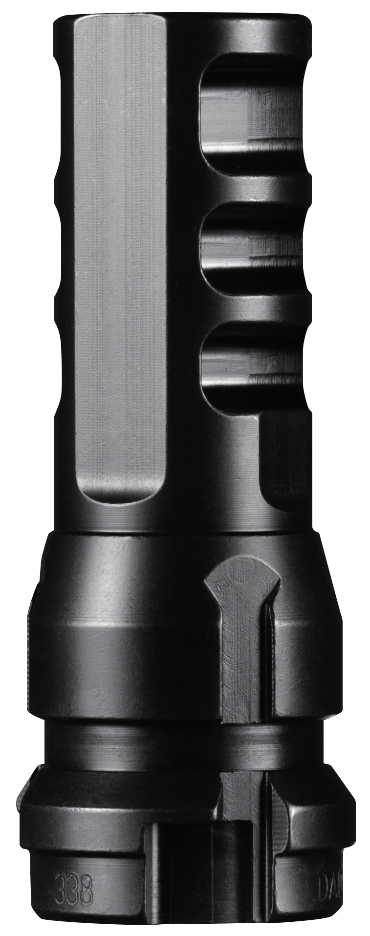 Dead Air DA104 KeyMo Muzzle Brake Black Nitride 4140 HT Alloy Steel M18X1 Threads 338 Cal